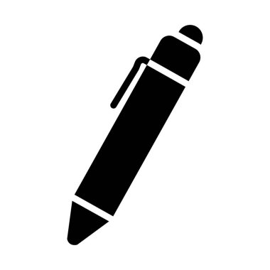 kalem glyph düz vektör simgesi