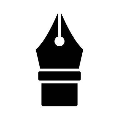 nib glyph düz vektör simgesi