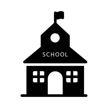 eğitim glyph düz vektör simgesi