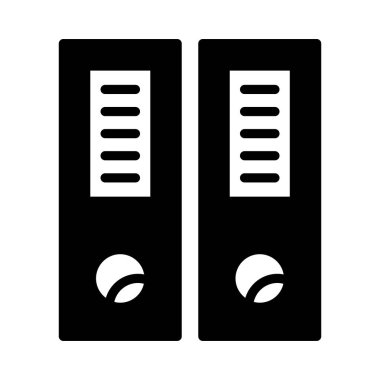 dosyaları glyph düz vektör simgesi