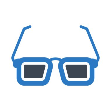 gözlük glyph renk vektör simgesi