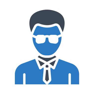 avatar glyph renk vektör simgesi