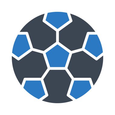 futbol glif simge renk vektör