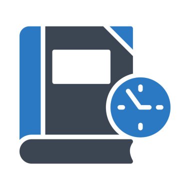 zaman glyph renk vektör simgesi