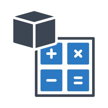 muhasebe glyph renk vektör simgesi