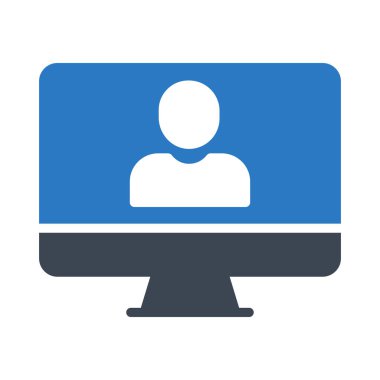 kullanıcı glyph renk vektör simgesi