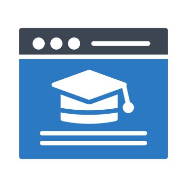 eğitim glyph renk vektör simgesi