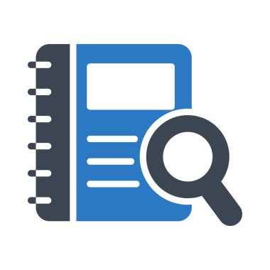 kitap glyph renkli vektör simgesi