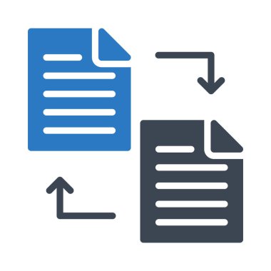 transfer glyph renk vektör simgesi