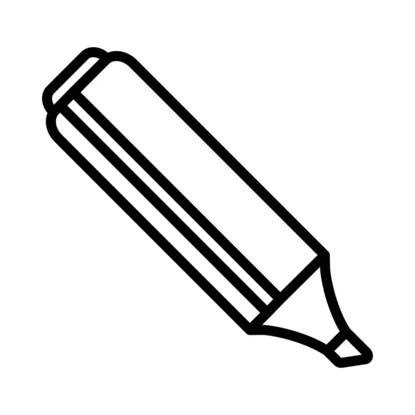 Textmarker Thin Line Symbol — Stockvektor