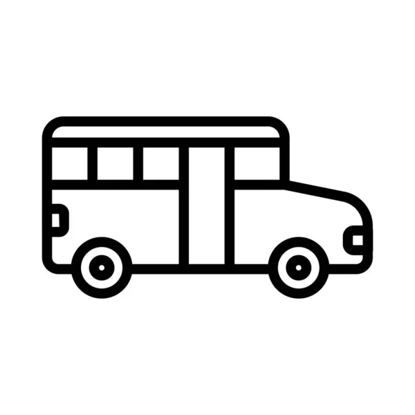 Bus Thin Line Icon — Stock Vector