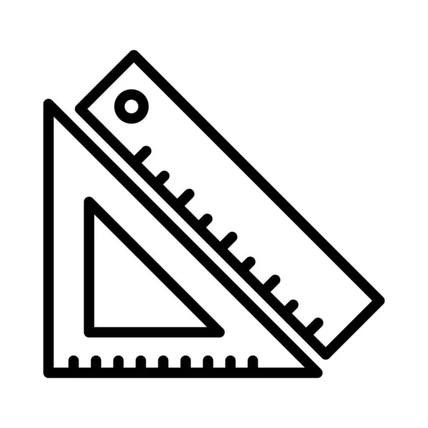 Échelle Ligne Mince Icône — Image vectorielle