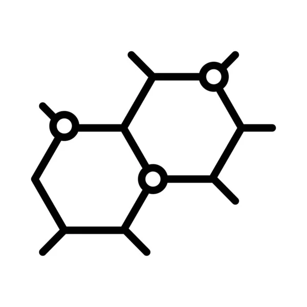 Molécula Icono Línea Delgada — Vector de stock