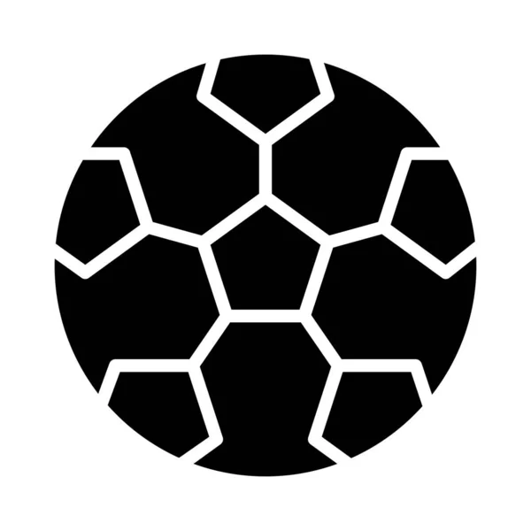 Football Glyphe Plat Vecteur Icône — Image vectorielle