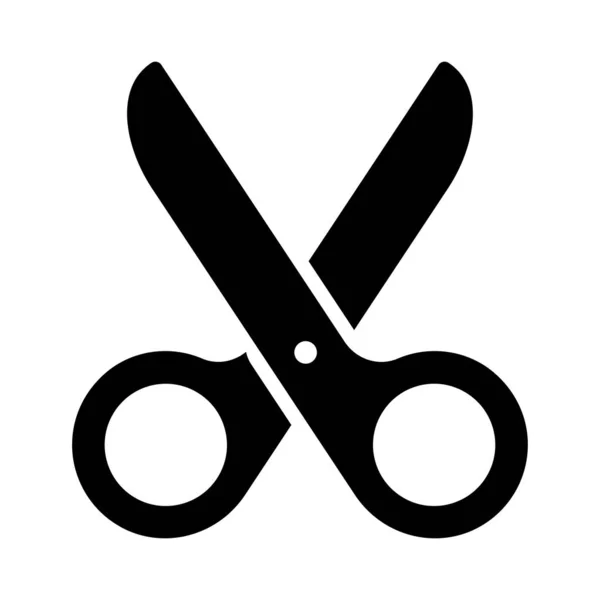 Cut Glyph Flat Vector Icon — Stock Vector