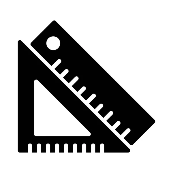 Échelle Glyphe Vecteur Plat Icône — Image vectorielle