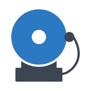 Alarm glif simge renk vektör