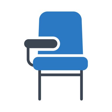 okul glyph renk vektör simgesi