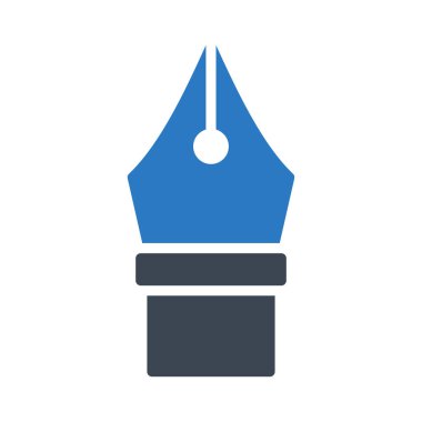 nib glyph renk vektör simgesi