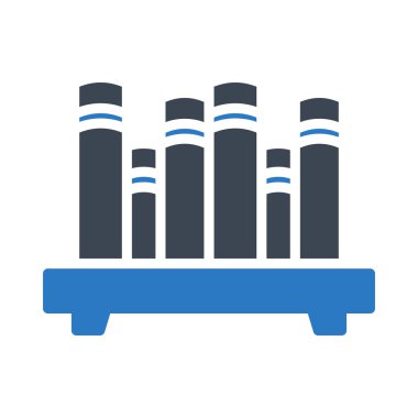 kitaplar glyph renkli vektör simgesi