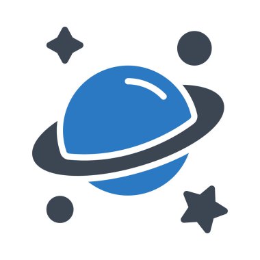 evren glyph renk vektör simgesi