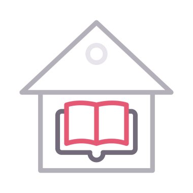 kütüphane renk çizgisi simgesi