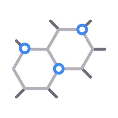 molekül renk çizgisi simgesi