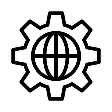 küresel ince satırı simgesi