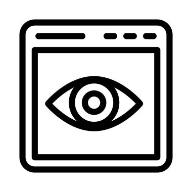 web sayfası ince çizgi simgesi