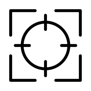 odak ince çizgi simgesi