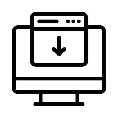 web sayfası ince çizgi simgesi