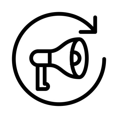 pazarlama ince çizgi simgesi