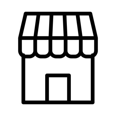 mağaza ince çizgi simgesi