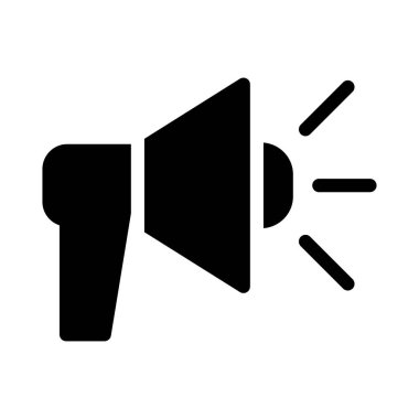 reklam glyph düz vektör simgesi