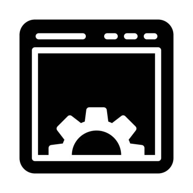 glyph düz vektör simgesini ayarlama