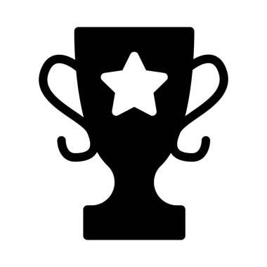 ödül glyph düz vektör simgesi