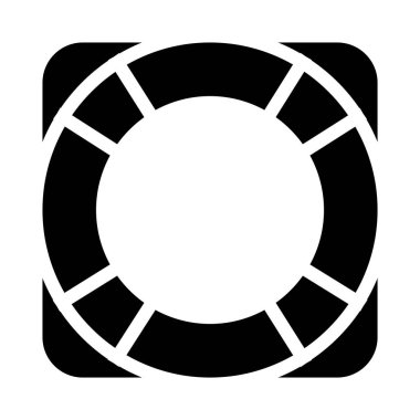 koruma glyph düz vektör simgesi