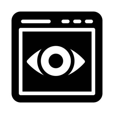 web sayfası glyph düz vektör simgesi