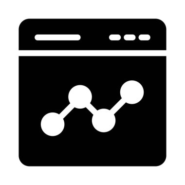 web sayfası glyph düz vektör simgesi