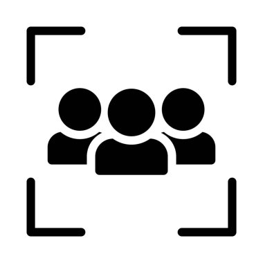 takım glyph düz vektör simgesi