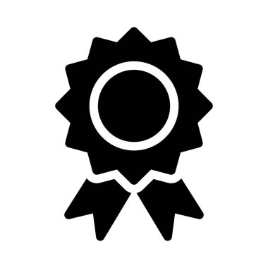 madalya glyph düz vektör simgesi