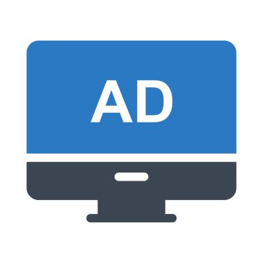 ekran glyph renkli vektör simgesi