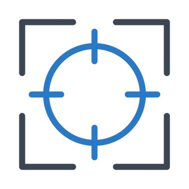 odak glyph renk vektör simgesi