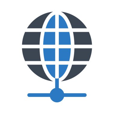 dünya glyph renk vektör simgesi