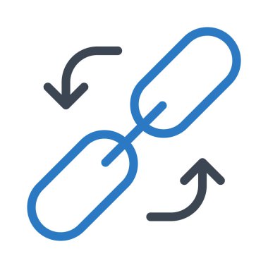 Url glyph renkli vektör simgesi