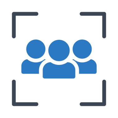 takım glyph renk vektör simgesi