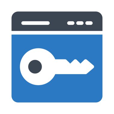 anahtar glyph renk vektör simgesi