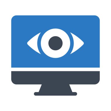 ekran glyph renkli vektör simgesi