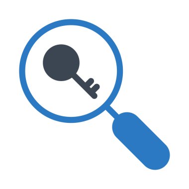 Arama glif renk vektör simgesi