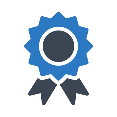 madalya glyph renk vektör simgesi